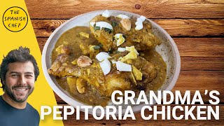 Spanish Chicken in Saffron and Almonds Sauce | Pollo en pepitoria
