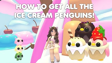 How to get ALL the Ice cream Penguins in Adopt me!