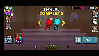 Red and Blue Stickman 2 Level 4, 5, 6 - People Playground screenshot 3