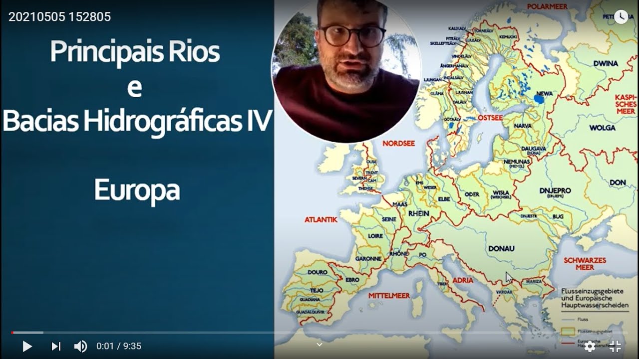 Principais Rios e Bacia Hidrográficas da Europa - YouTube
