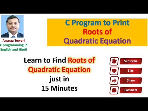 Quadratic equation Roots in C | finding Roots of Quadratic Equation in ...