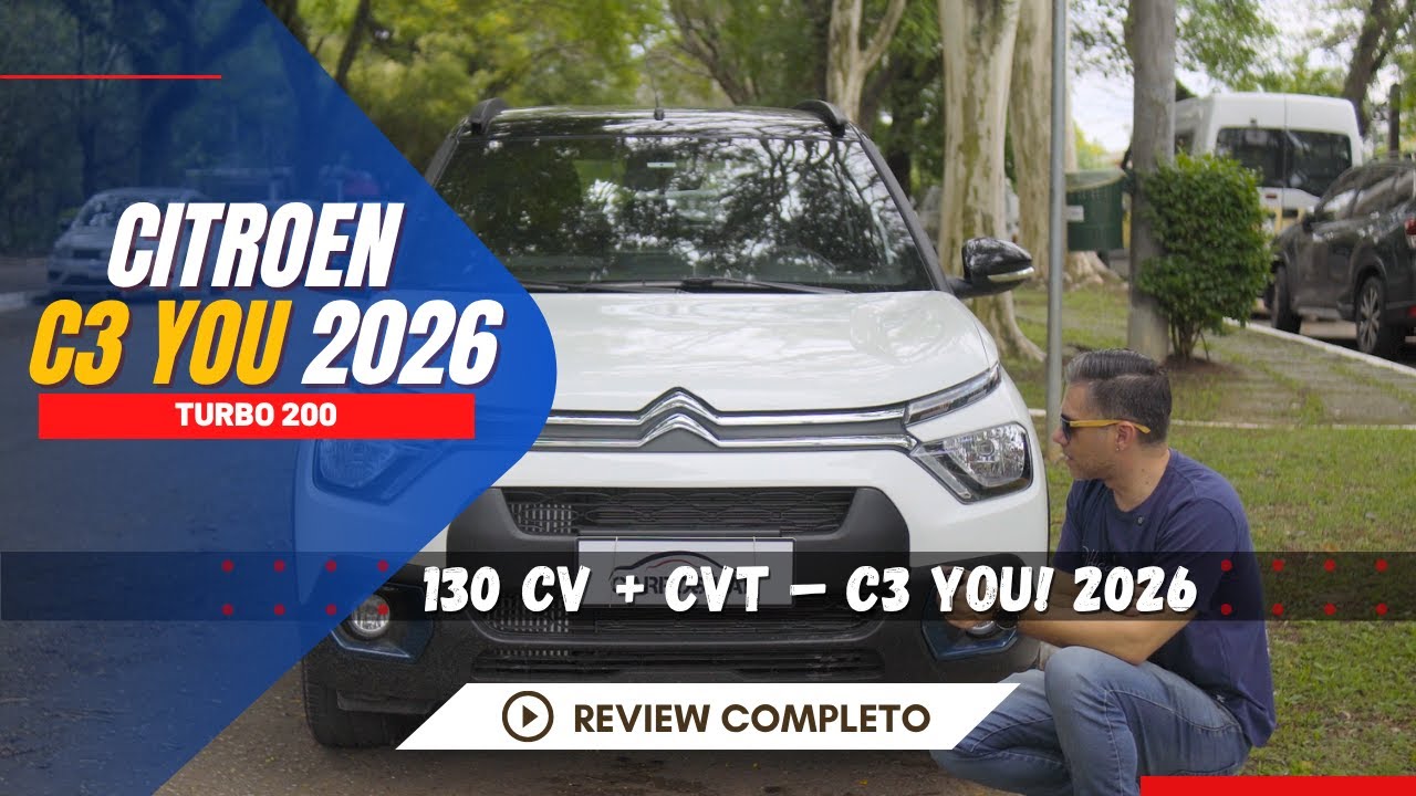 C3 You! 2026 – O hatch turbo automático mais acessível? Detalhes e análise