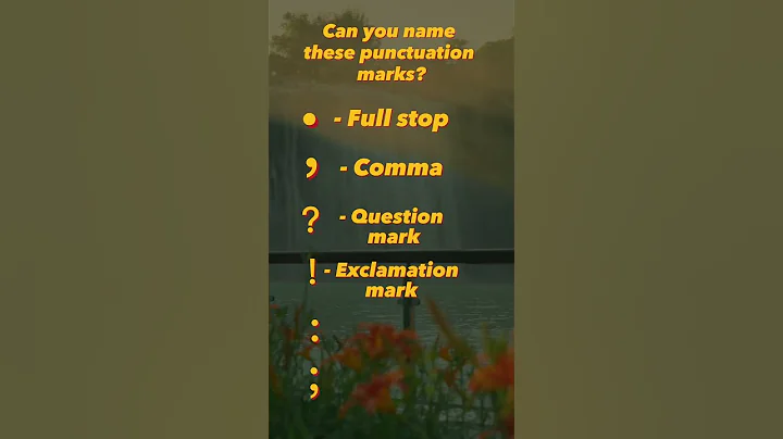 Can you name these punctuation marks?