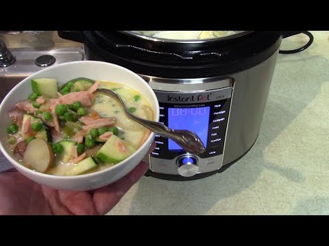 Summer Smoked Salmon Chowder - Instant Pot Pressure Cooker