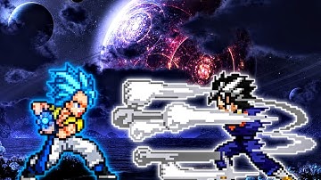Gogeta DBS (all form) (New) VS Vegito (all form) in Jump Force Mugen