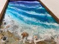 107 - Epoxy Resin Art - Step by Step Tutorial - Ocean, Beach, Sand & Movement