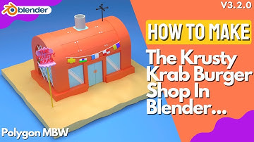 블렌더로 크러스티 크랩 버거 만드는 법 (단계별 과정) | Polygon MBW의 3D 모델링