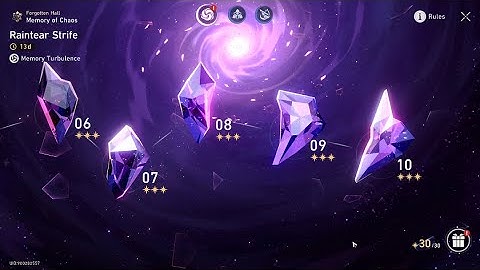 Memory of Chaos 01~10, 30 Star Speedrun, (1.2.2 Raintear Strife) | Honkai: Star Rail