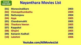 Movie list nayanthara Nayanthara