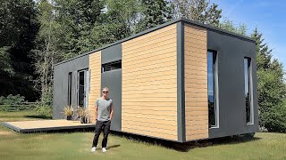 Inside the New 495 square foot Prefab Home that has 9' Ceilings!!