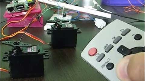 Servo and Stepper Motor controlled by IR remote controller based on Raspberry Pi