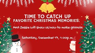 My internet is back๐. Pop up live with Catalina Treats.
Yay, my internet is back up. Join us and watch Jessie make granola and lets talk Christmas memories. My internet is back๐. Pop up live with Catalina Treats.