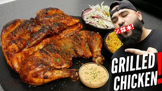 Grilled Chicken with Lemon Rice and Salad | Halal Chef