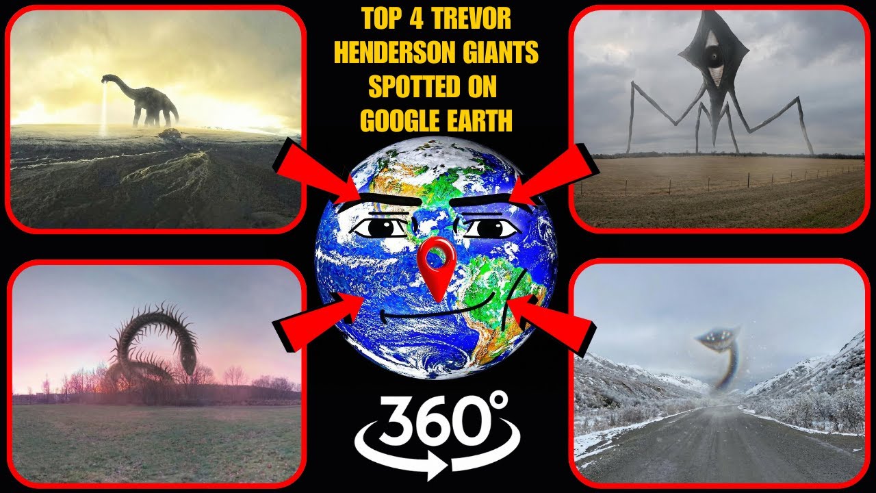 VR 360° - Top 4 Trevor Henderson Giants Spotted on Google Earth! Part 6