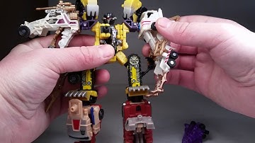 Decepticon SLEDGE with THROTTLER & Autobot  LEADFOOT with PINPOINT