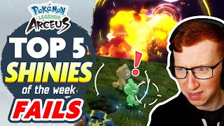 TOP 5 SHINY FAILS of the WEEK! Pokemon Legends Arceus Shiny Montage! Week 2