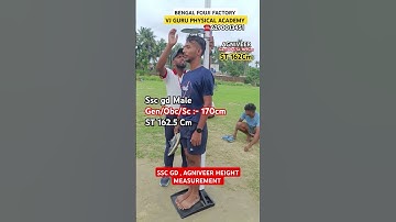 SSC GD AGNIVEER HEIGHT MEASUREMENT #shorts #army #armylover #sscgd2024 #indianarmy #sscgd #foryou