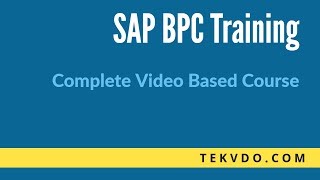 SAP BPC Training  Complete video based SAP BPC Training