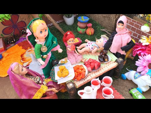 Barbie Doll All Day Routine In Indian Village/Radha Ki Kahani Part -58/Barbie Doll Bedtime Story||