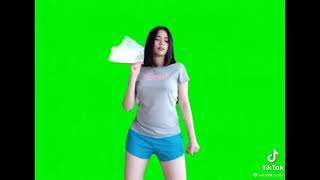 Mentahan Green Screen Cewe cantik goyang.