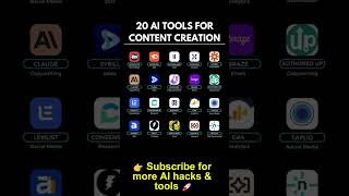 20 Best AI Tools for Content Creation in 2025 🚀 | Create Smarter, Not Harder #aitools
