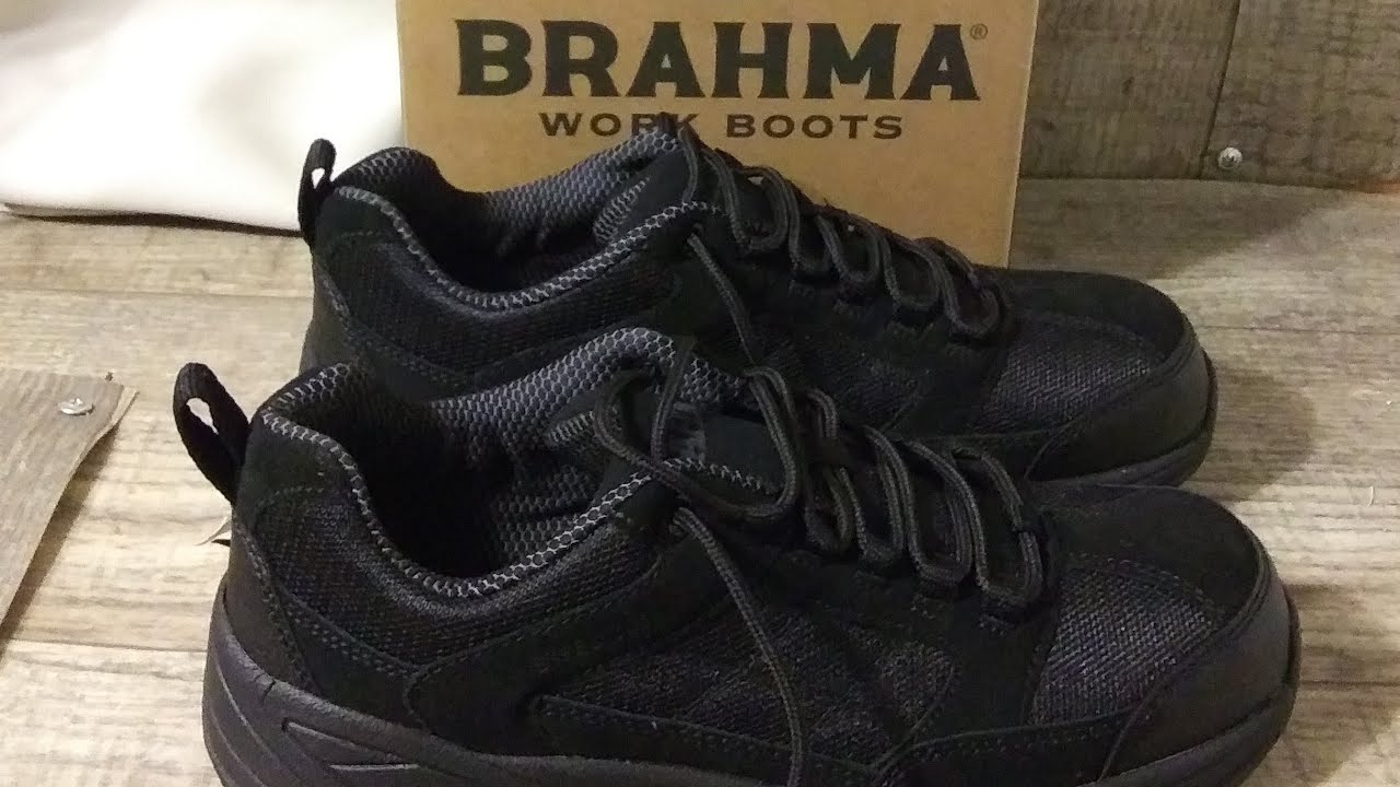 Brahma Adan Men\'s Black Work Shoes Free Shipping! Brahma Steel Toe Work Shoes for Men, Leather  main image 2