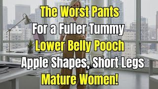 Famous Pants to Avoid with a Large Tummy & Lower Belly Pooch - Apple Shapes, Short Legs - Mature Women! Net Worth