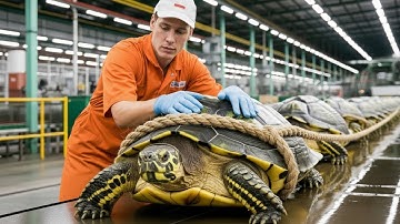 Inside the Turtle Leather Factory — How Giant Turtle Shells Become Luxury Bags (Full Process)