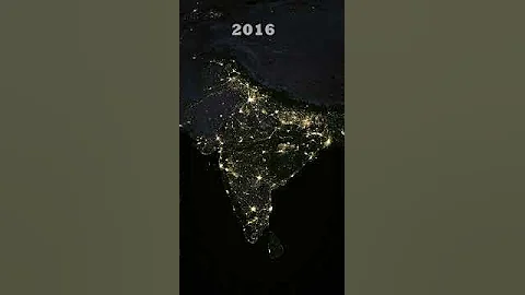 India's Night Transformation: 2012 to 2016 #nasa #map #india