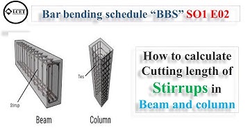 How to calculate Cutting length of Stirrups in Beam and column| BBS | S01E02 | LCET | #lcet lceted