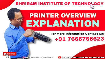 LASER PRINTER WORKING AND REPAIR METHOD || SANDEEP SIR || SHRIRAM INSTITUTE OF TECHNOLOGY ||