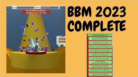 completing BUBBLE BEE MAN (2023) BBM quest complete- Bee Swarm Simulator