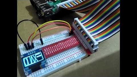 Raspberry Pi display on 128x64 I2C OLED with SSD1306, using Python