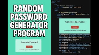 Random Password Generator using HTML,CSS and Javascript