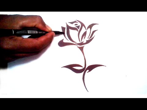 sketch flower geometric rose tattoo sticker sketches – Fake Tattoos