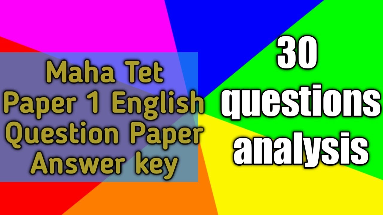 Mahatet 2021# paper 1 English Answerkey
