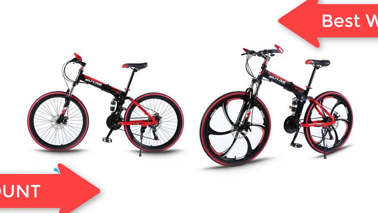 Wolf's fang Mountain bike 21speed 26" inch folding bike - YouTube