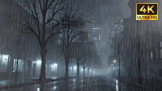 Drift Away with Night Rain 🌧️ Silent City Streets | Deep Sleep, Calm Mind & Total Relaxation