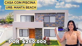 Casa de venta en Manta Beach Urbanización. Por sólo $260.000. Manta, Ecuador.