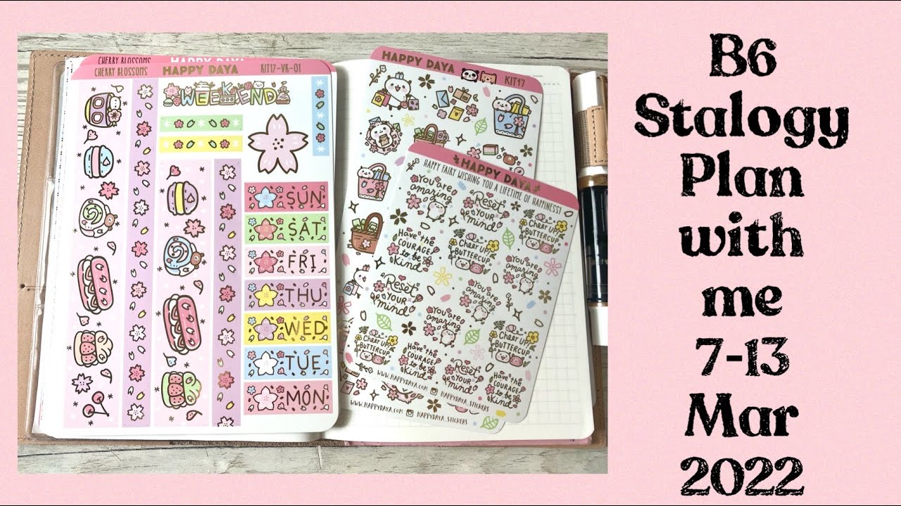 B6 Stalogy || plan with me weekly pages || 7-13 March 2022 - YouTube