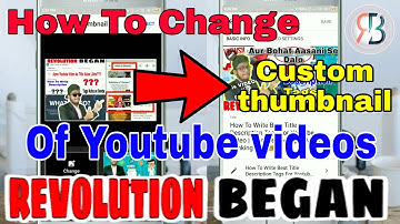 [HINDI/URDU]How To Add/Set/Change Custom Thumbnail OF Youtube Video 2020 In Android Phone