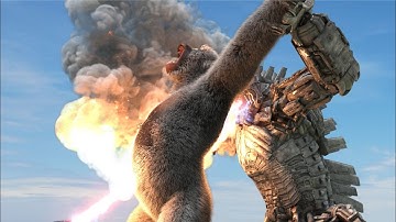 mechan godzilla vs skar king in real life remaster