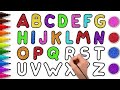 🎨Alphabet A to Z Coloring &amp; Drawing for Kids | Preschool Learning 🎨