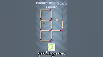 move two matchsticks to get three squares #matchstick #riddles