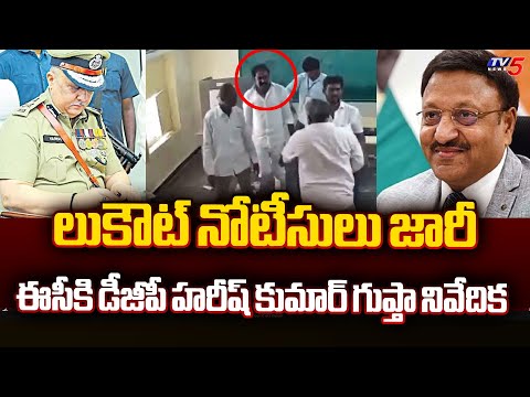 లుకౌట్ నోటీసులు జారీ...DGP Harish Kumar Gupta report to EC | Macharla Incident | TV5 NEWS - TV5NEWS