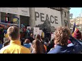 Anthem of Ukraine on the square in Vancouver