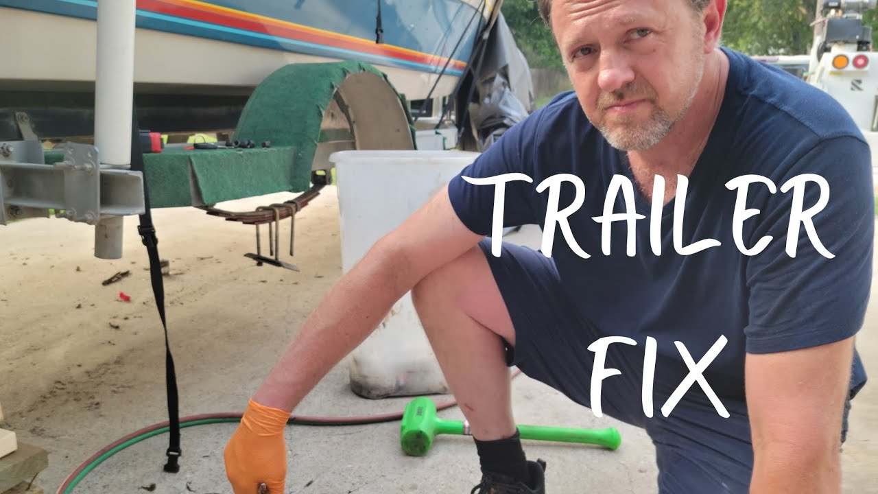 How to fix a bent axel spindle on a boat trailer YouTube
