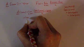 Derivative of cosx Proof