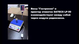 Весы ГАСТРОНОМ и принтер DATECS на радиосвязи