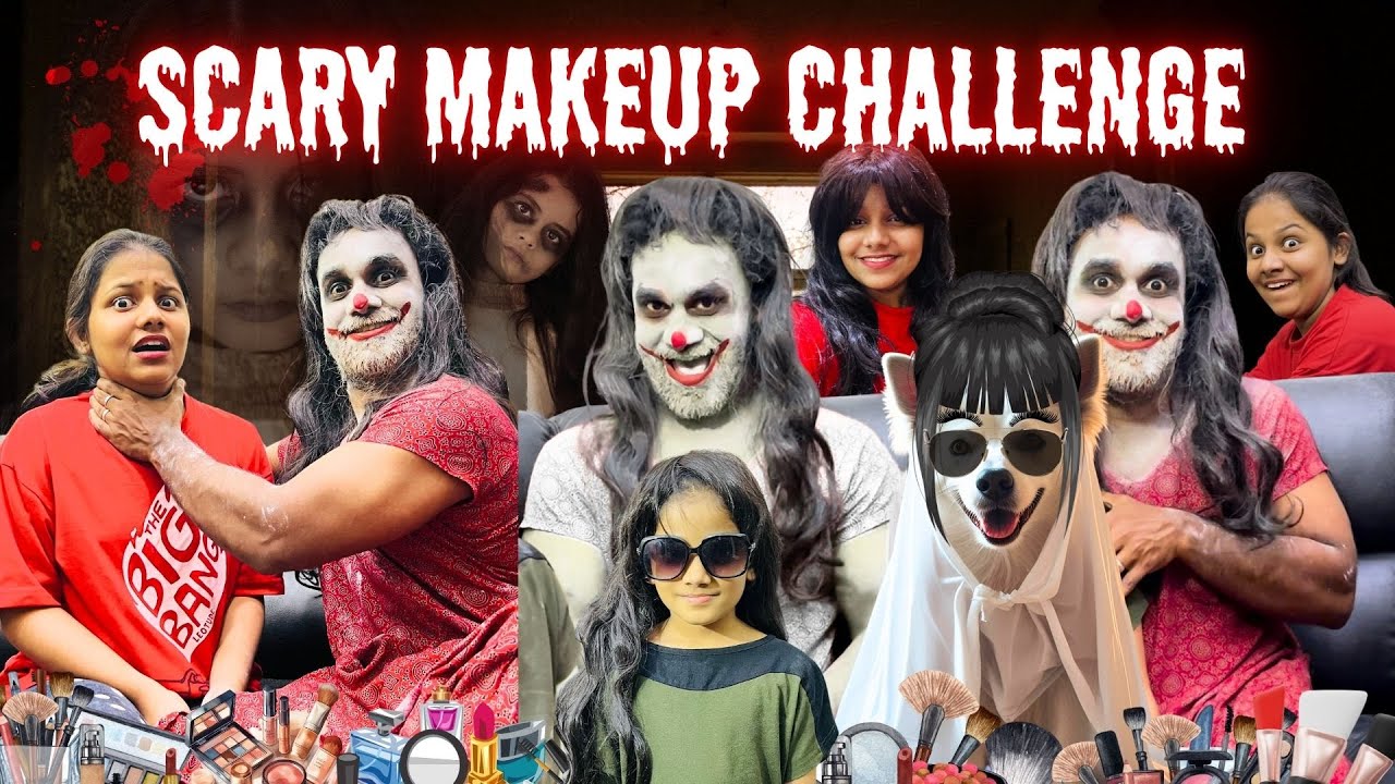 ആയോ....പ്രേതം 😱 SCARY MAKEUP CHALLENGE  #makeup #ghost